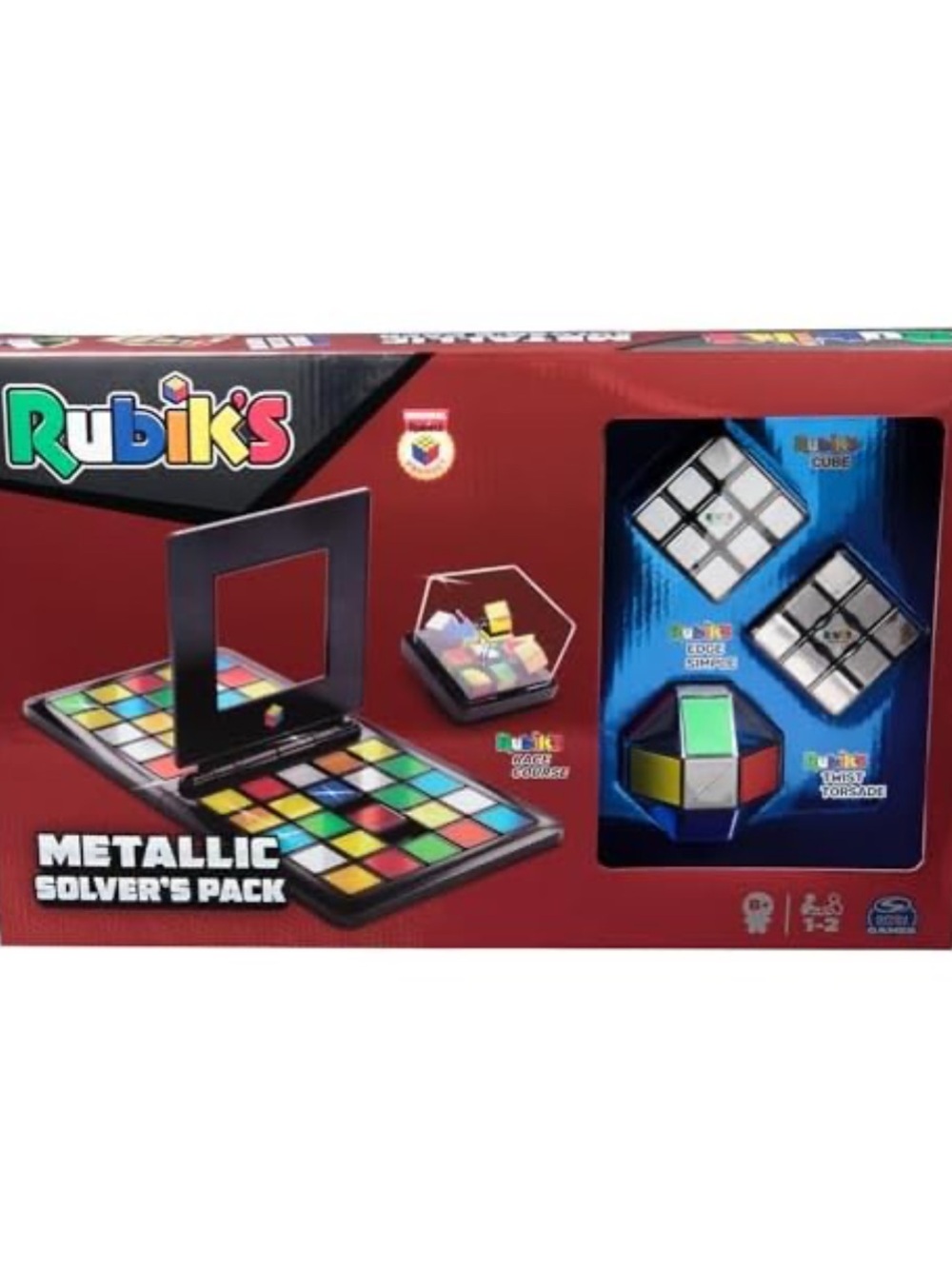 Rubik’s Cube Metallic Solver’s Pack - Rubiks Race and Three Rubiks Cubes - NEW